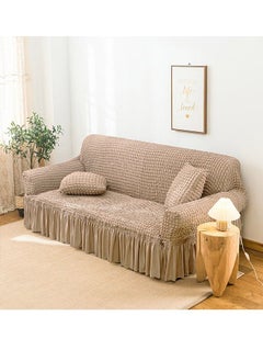 Sofa Slipcover One Piece Easy Fit Stretch Couch Cover with Skirt Durable Washable High Elastic Stretchable Universal Furniture Protector (khaki, 2 Seats) - pzsku/Z1F35D19CF8036EDD9507Z/45/_/1688701792/cacbe391-7047-4bdc-a12f-d12ff89df6a9