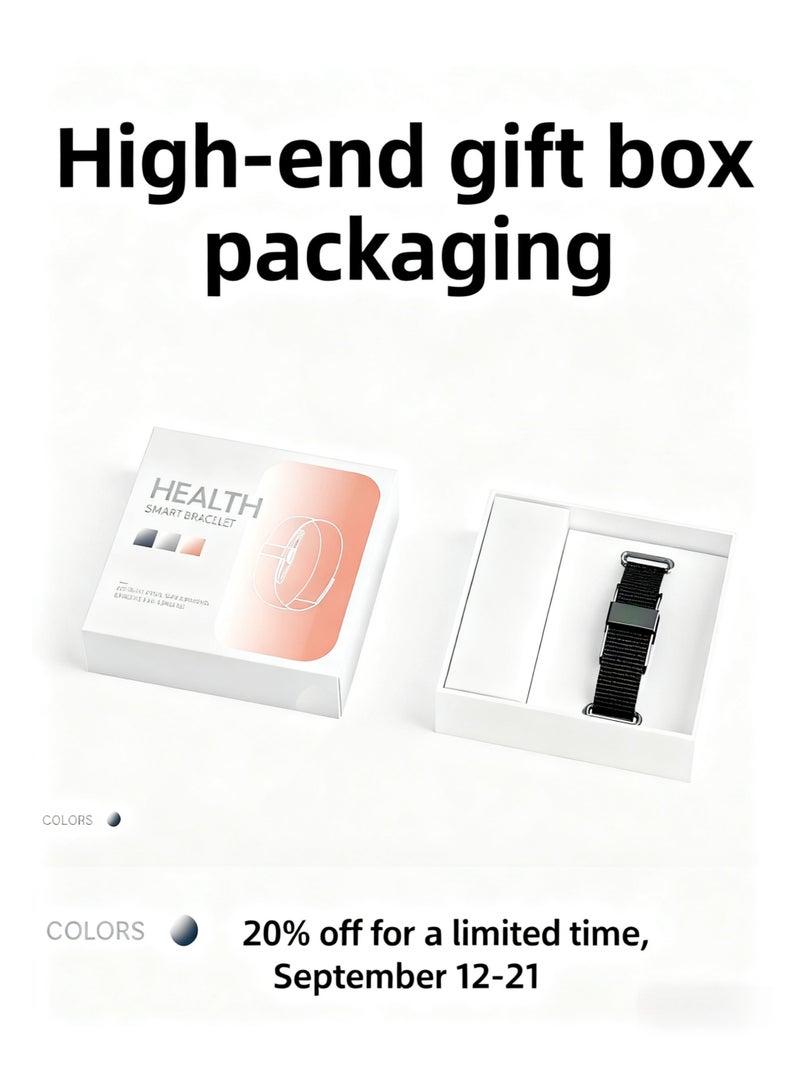 أواسيس لينك سوار ذكي لمراقبة معدل ضربات القلب وضغط الدم ومقياس الخطوات وجهاز تتبع اللياقة البدنية للرجال والنساء سوار إلكتروني (أسود) - Image 5