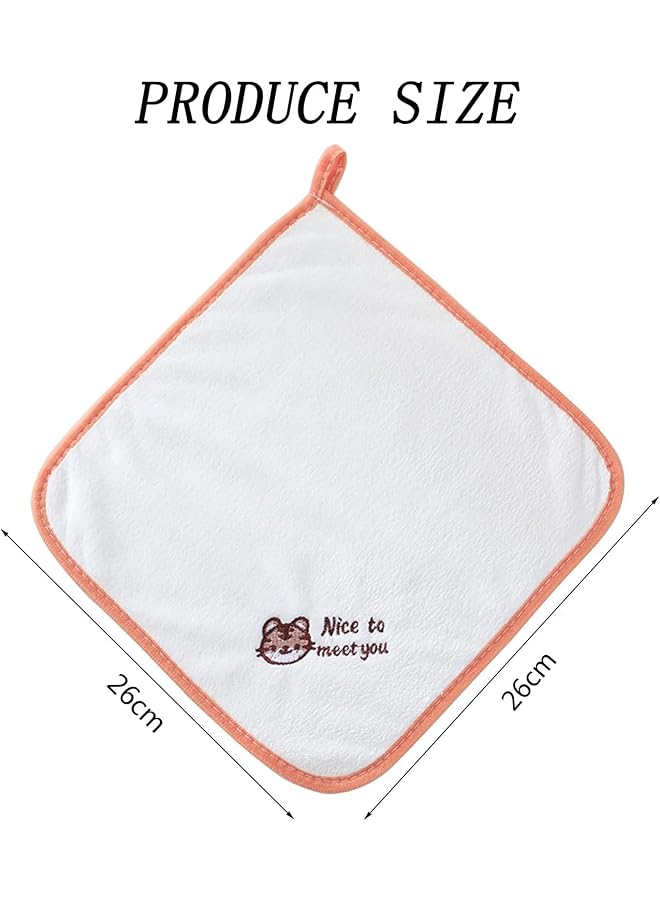 Excefore Baby Face Flannels 5Pcs Cloth Soft Face Flannels Toddler Flannels Wash Towels Quick Dry Reusable Face Body Cloths Baby Face Cloths Face Towel Baby Must Haves Kids Face Wash - Image 3