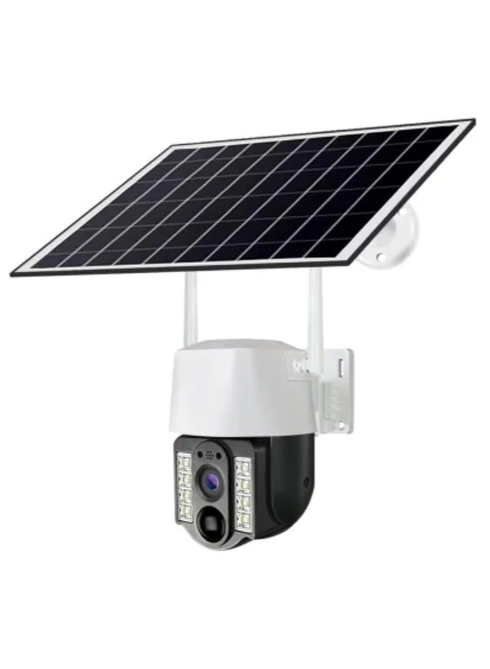 ELTRAZONE Wireless Camera Solar Security Outdoor HD Solar Battery Powered Long Standby Motion Detection Night Waterproof WiFi Camera Spotlight Siren Color AI Detection  - Image 1
