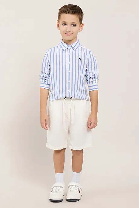 أر أند بي Solid Shorts with Drawstring Waist