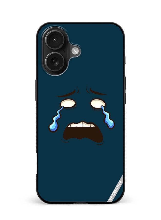 VR CREATIVE Protective Case Cover For Apple iPhone 16 Plus Crying Face Design Multicolour