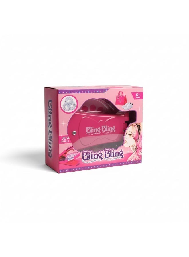 Bling Bling Hair & Accessory Styling Tool for Girls - Glam Styling Set with Sparkling Jewels - Image 1