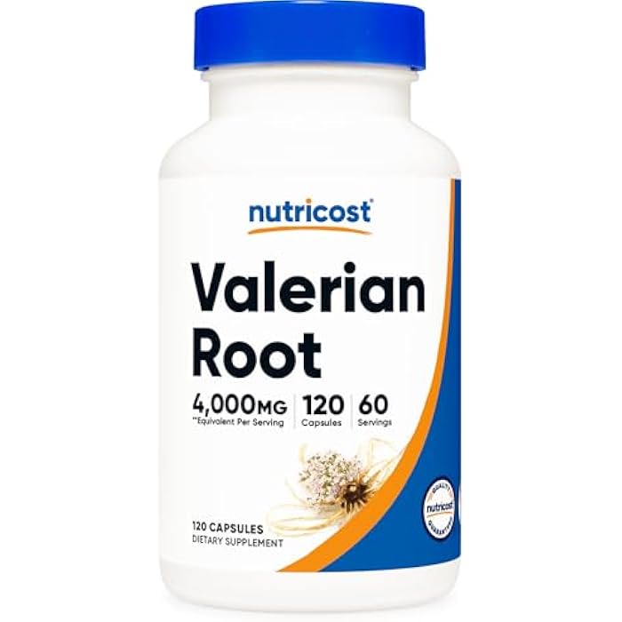 Nutricost Valerian Root Extract 120 Capsules for 60 Servings Per Bottle - Vegetarian, GMO Free and Gluten Free - Image 1