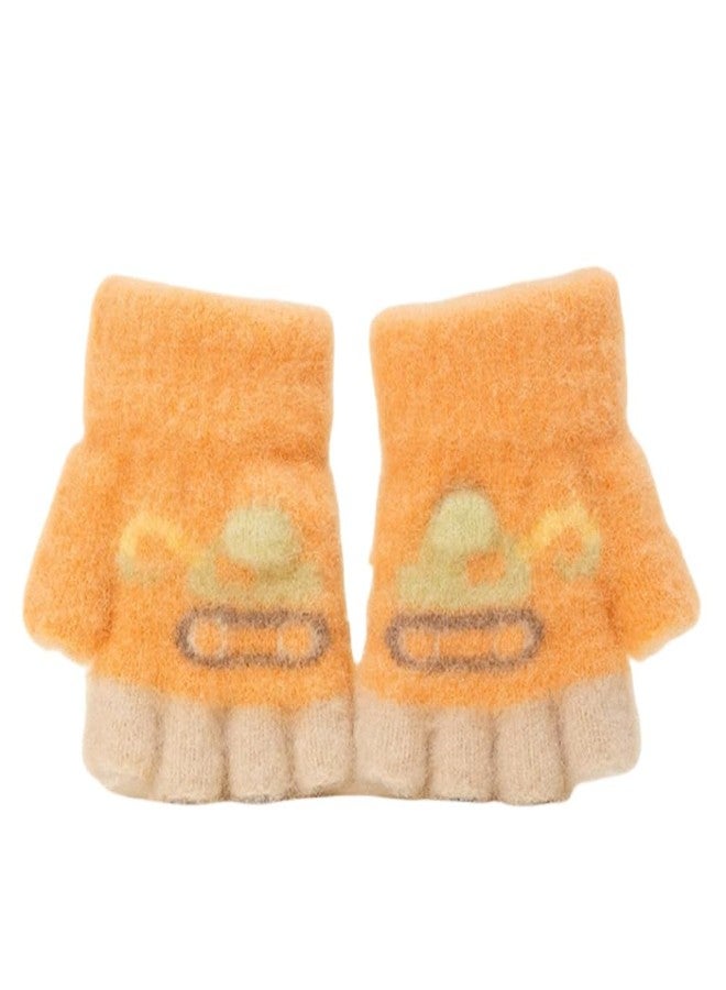 Vimeet Toddler Fingerless Gloves Winter Warm Knitted Half Finger Mitten for Baby Boy Girl - Image 1