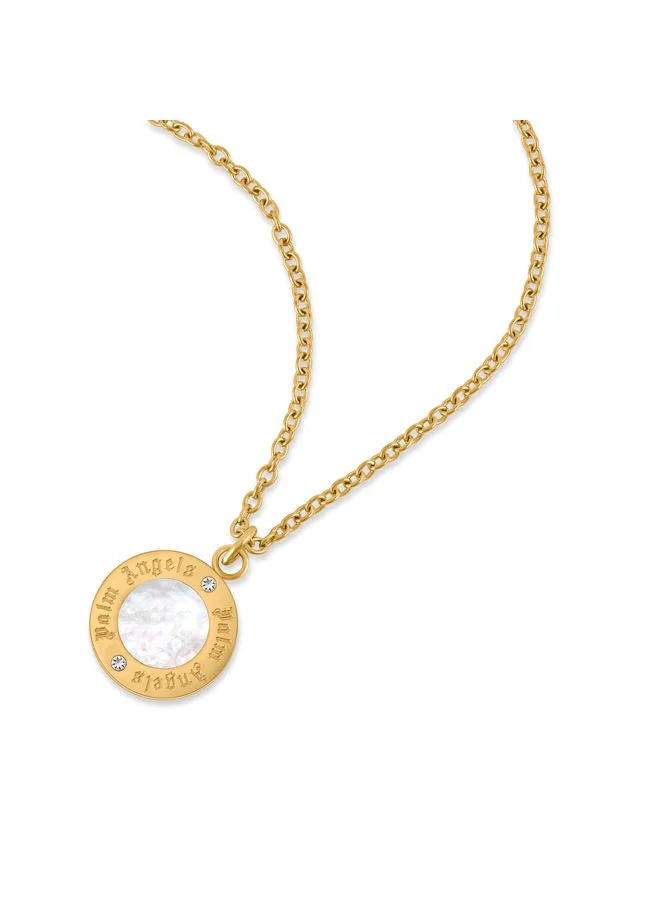 بالم انجلز Impronta Yellow Gold Plated Stainless Steel Pendant Necklace for Women