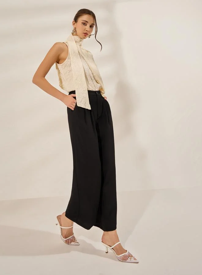 Styli Off White One Sleeve Asymmetric Top