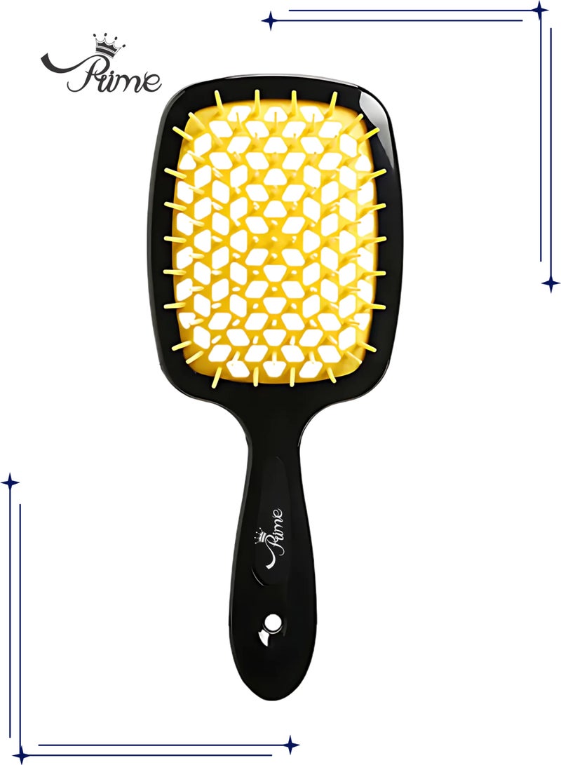 Prime Hair Brush Professional Detangler Superbrush Scalp Massage Comb Paddle Brush Ribs Comb Vented Detangling Hair Brush Men and Women - Image 1