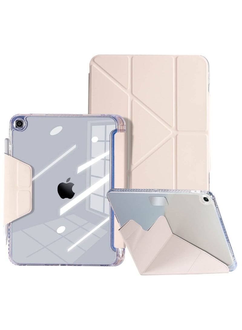 روك بو غطاء حافظة لجهاز Apple iPad 10.2 بوصة 2021/2020/2019 (9th/8th/7th) طراز رفيع، غطاء خلفي شفاف مع حامل قلم قابل للسحب، إيقاظ/سكون تلقائي لجهاز iPad 10.2 بوصة - Image 1