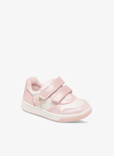 Barefeet Girls Colourblock Sneakers with Hook and Loop Closure Ramadan Collection