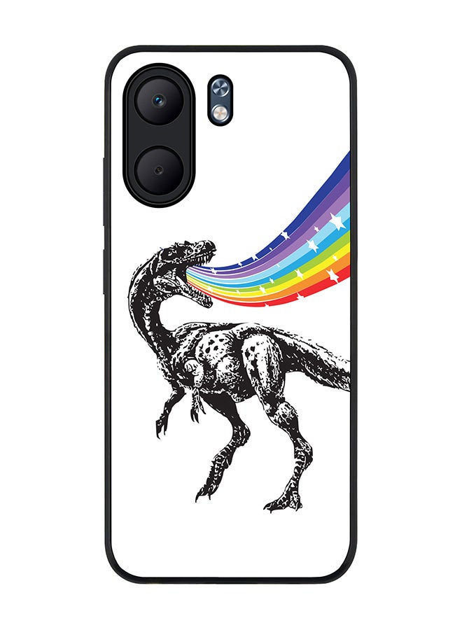 Stylizedd For Oppo A5x 5G / A5x 4G Case,Slim fit Camera Protection, Shockproof Thin Phone cover  - Rainbow Dino