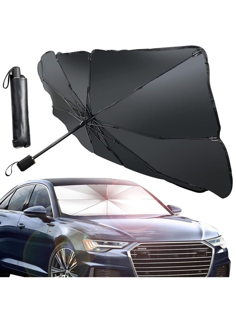 DubaiGallery Sun Protection Car Windscreen, Car Sun Protection for Windscreen, Universal Car Parasol with Foldable Design, Sun Protection, Heat Protection, Reduces Heat in the Car, for Most Car Models - Image 4