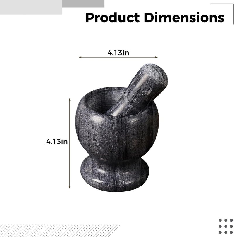 Tiered purchase options Marble Mortar And Pestle Set 4.1 In, Garlic Crusher Herb Grinder, Natural Stone Grinding Bowl, Sea Wave Black Finish Regulated warehouse storage Hardness boosted processed substance Gulf market standard build User feedback upgraded quality Desert area eligible deliver Global flexible sizing options Shock rubber edge Major city pickup option Adjustable build Practical build Wear resistant upgraded material Multi-goal comprehensive design Room to room portable Treated anti-rust metal Global flexible assemble picks Long term heavy use compatible Easy daily handling design Varied available picks All-item matching trendy build Diverse purchase options All temp range compatible build Wide use selected material Hardened processed substance Cross-location transit friendly build - Image 3