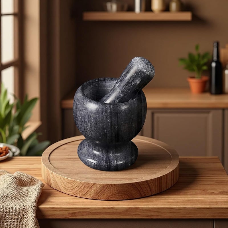 Tiered purchase options Marble Mortar And Pestle Set 4.1 In, Garlic Crusher Herb Grinder, Natural Stone Grinding Bowl, Sea Wave Black Finish Regulated warehouse storage Hardness boosted processed substance Gulf market standard build User feedback upgraded quality Desert area eligible deliver Global flexible sizing options Shock rubber edge Major city pickup option Adjustable build Practical build Wear resistant upgraded material Multi-goal comprehensive design Room to room portable Treated anti-rust metal Global flexible assemble picks Long term heavy use compatible Easy daily handling design Varied available picks All-item matching trendy build Diverse purchase options All temp range compatible build Wide use selected material Hardened processed substance Cross-location transit friendly build - Image 5