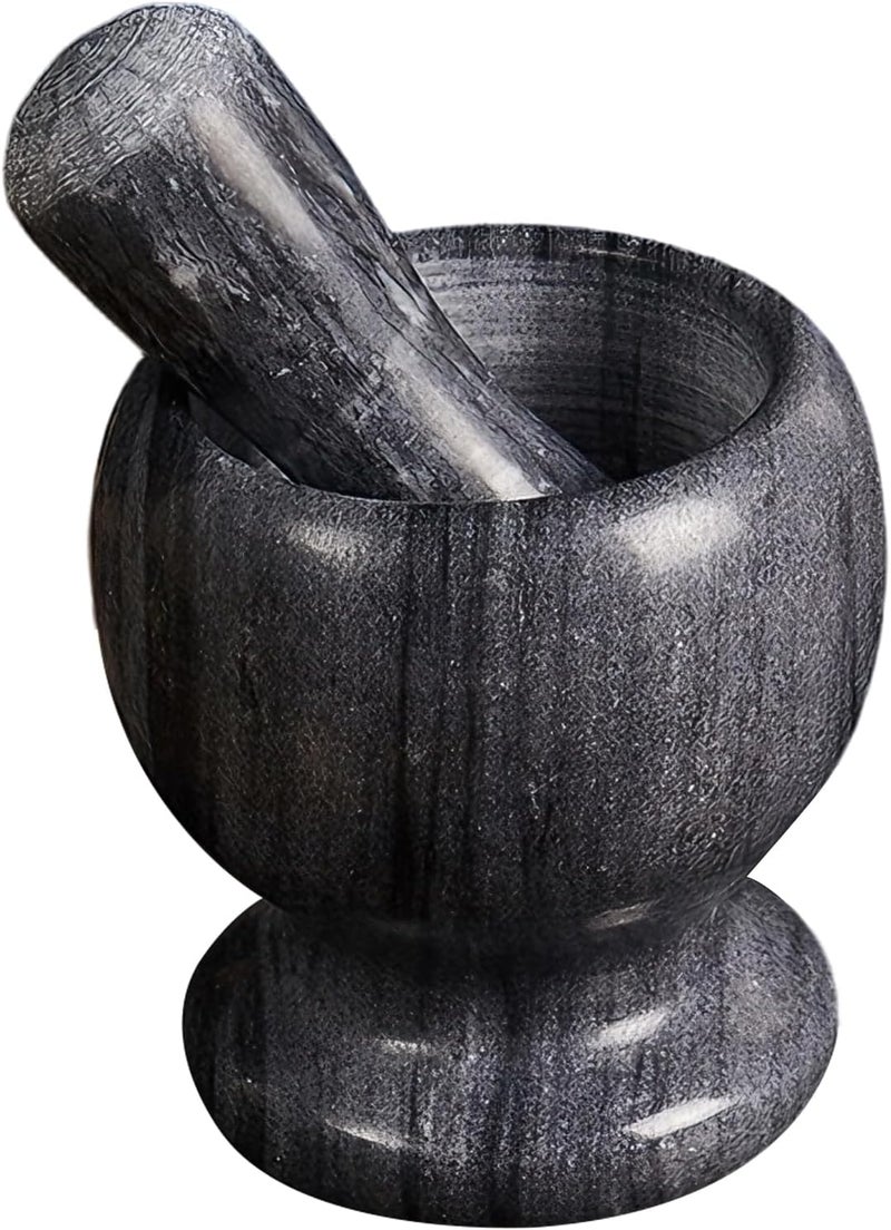 Tiered purchase options Marble Mortar And Pestle Set 4.1 In, Garlic Crusher Herb Grinder, Natural Stone Grinding Bowl, Sea Wave Black Finish Regulated warehouse storage Hardness boosted processed substance Gulf market standard build User feedback upgraded quality Desert area eligible deliver Global flexible sizing options Shock rubber edge Major city pickup option Adjustable build Practical build Wear resistant upgraded material Multi-goal comprehensive design Room to room portable Treated anti-rust metal Global flexible assemble picks Long term heavy use compatible Easy daily handling design Varied available picks All-item matching trendy build Diverse purchase options All temp range compatible build Wide use selected material Hardened processed substance Cross-location transit friendly build - Image 1