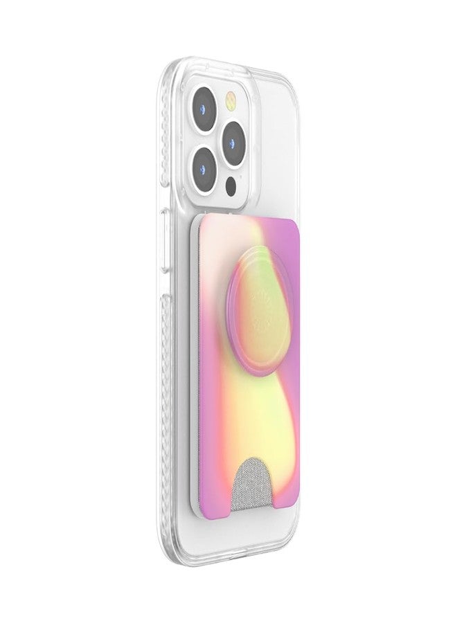 PopSockets Phone Wallet with Expanding Grip and Adapter Ring for MagSafe, Magnetic Phone Card Holder, Wireless Charging Compatible, Wallet Compatible with MagSafe/Samsung - Aurange - Image 3