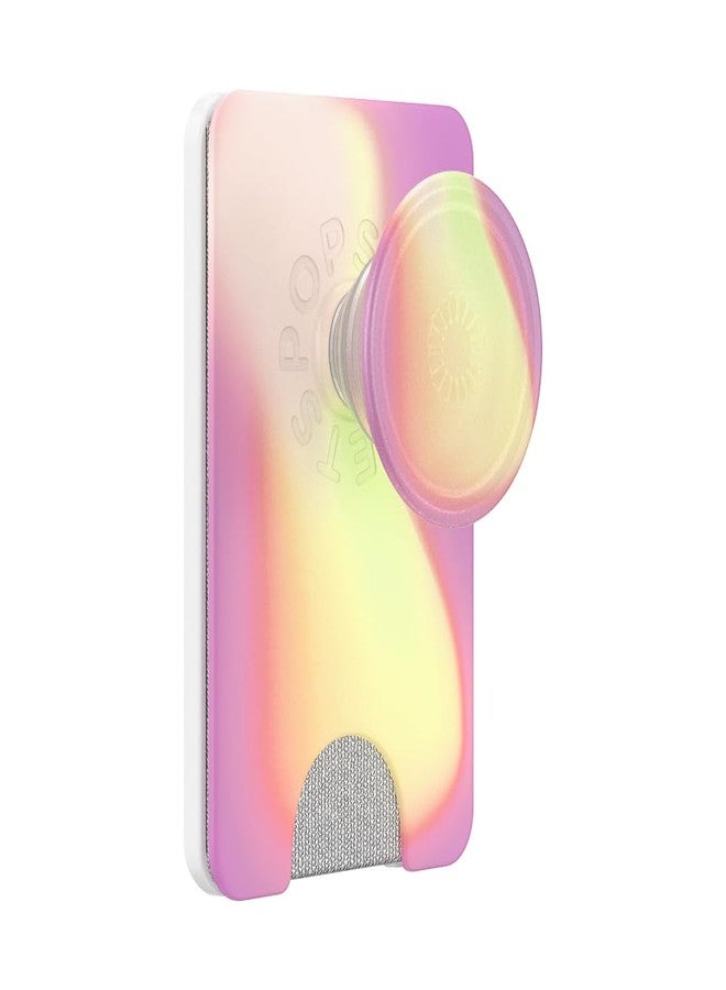 PopSockets Phone Wallet with Expanding Grip and Adapter Ring for MagSafe, Magnetic Phone Card Holder, Wireless Charging Compatible, Wallet Compatible with MagSafe/Samsung - Aurange - Image 4