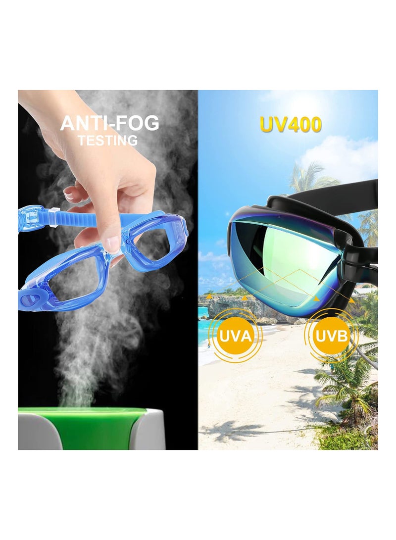 SOLARAE Leak-proof, Waterproof, Anti-fog, UV Protection Swimming Goggles with Crystal Clear Lens and Soft Silicone Nosepiece, Ideal for Adults, Men and Women. - Image 4