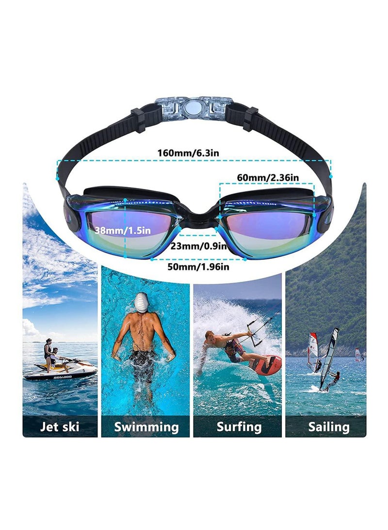 SOLARAE Leak-proof, Waterproof, Anti-fog, UV Protection Swimming Goggles with Crystal Clear Lens and Soft Silicone Nosepiece, Ideal for Adults, Men and Women. - Image 5