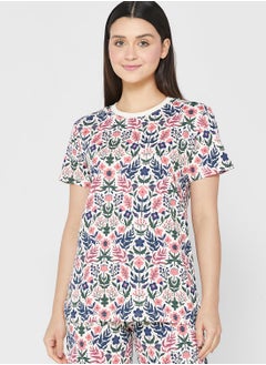 Ginger All Over Printed Pyjama Set  - Image 3