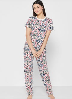 Ginger All Over Printed Pyjama Set  - Image 5