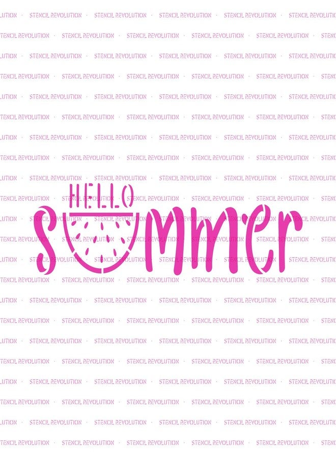 Stencil Revolution Hello Summer Watermelon Stencil - Reusable Stencils for Painting - Create DIY Hello Summer Watermelon Home Decor - Image 5