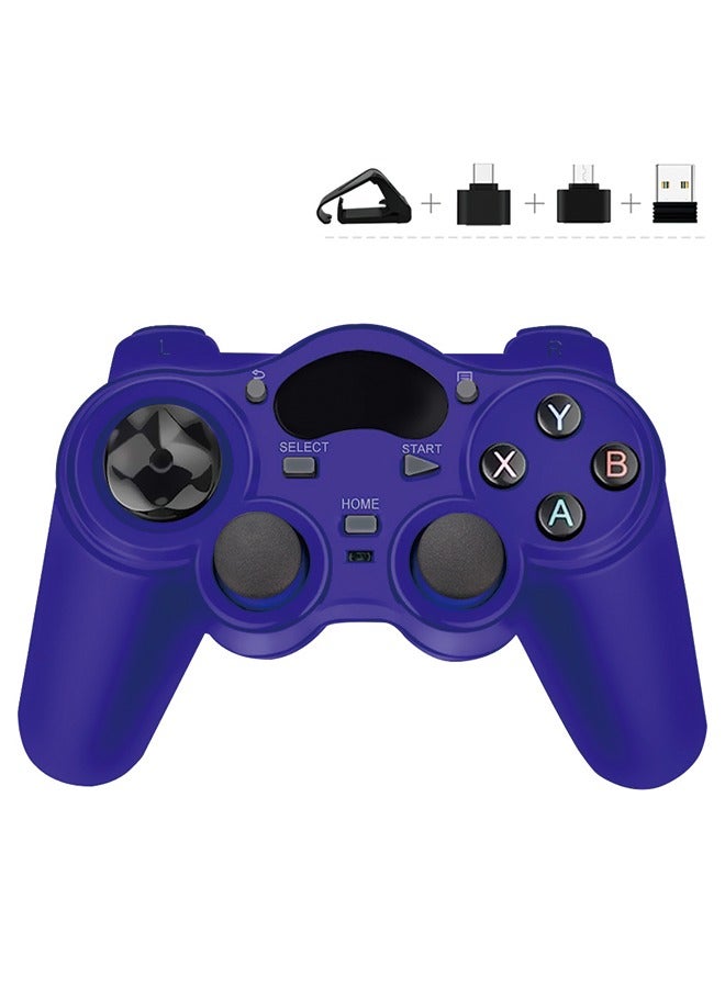 USB Wireless Gaming Controller Gamepad for PC/Laptop Computer(Windows XP/7/8/10)  PS3  Android  Steam - 【Blue】 - Image 1