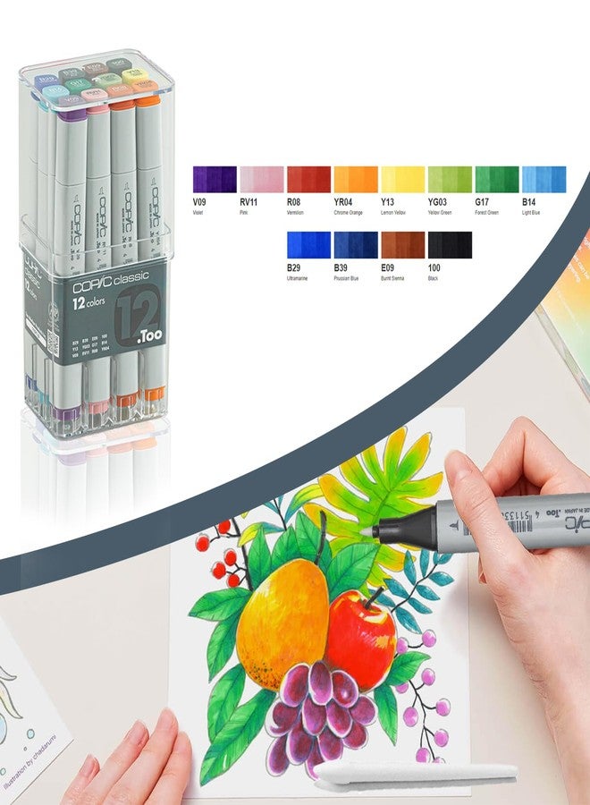 كوبيك مجموعة أقلام التحديد الأصلية من كوبيك - ١٢ قطعة - أساسية - Image 4