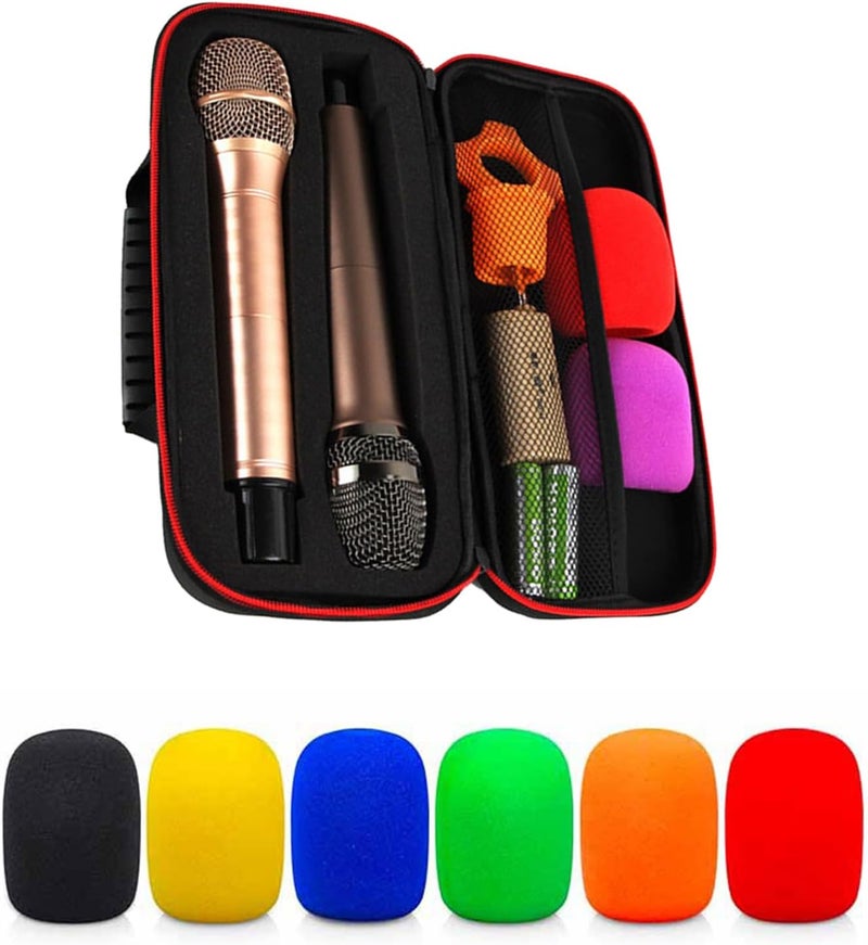Shockproof Microphone Carrying Case Hard Shell Storage Box Travel Bag for Most Mic with Windproof Sponge Portable Mic Box - Image 2