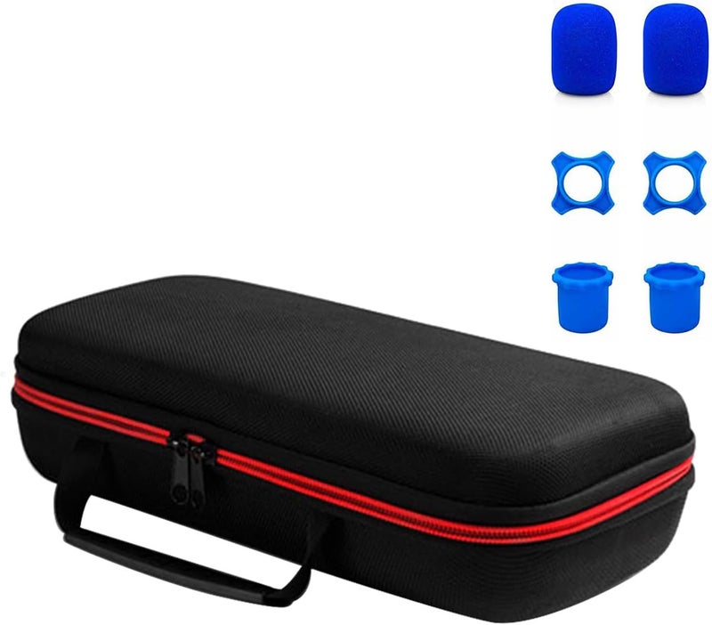 Shockproof Microphone Carrying Case Hard Shell Storage Box Travel Bag for Most Mic with Windproof Sponge Portable Mic Box - Image 5