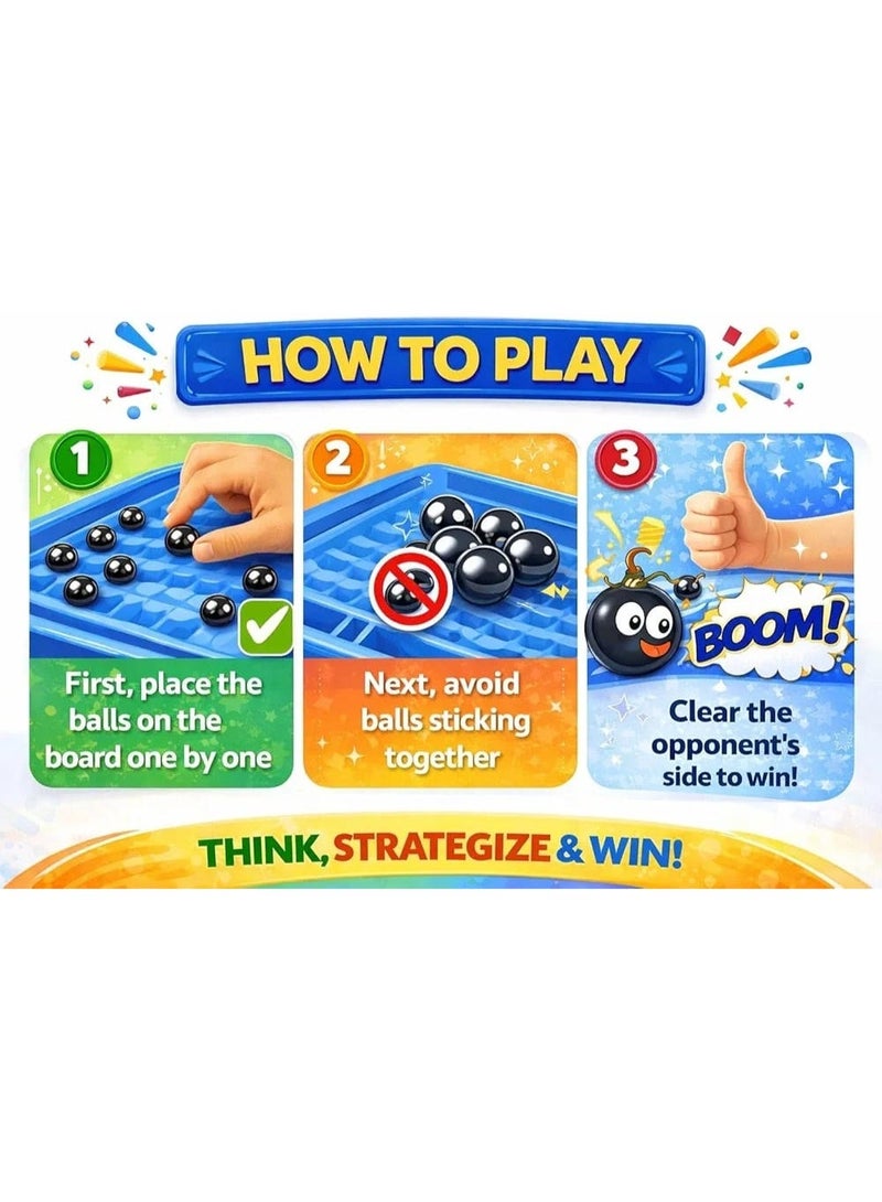 Magnetic Chess Game, Magnetic Chess for Kids and Adults, Magnetic Strategy Chess Game, Smart Magnetic Chess Game, Magnetic Battle Chess Game, Magnetic Chess Challenge Game, Magnetic Intelligence Game, Magnetic Thinking and Concentration Game, Magnetic Strategy Board Game, Tabletop Strategy Battle Game, Magnetic Strategy Stones Game, Magnetic Challenge Game, Magnetic Battle Game, Magnetic Table Game, Magnetic Board with Pieces, Complete Magnetic Chess Set, 32-Piece Magnetic Chess Set, Portable Magnetic Travel Chess Game, Magnetic Chess for Travel, Family Magnetic Chess Game, Intelligence and Concentration Development Game, Educational Strategy Game for Kids, Kids Intelligence and Planning Game, Magnetic Competition Game, Magnetic Marble Chess Game, Force Magnetic Chess Game, Interactive Chess Game for Two Players, Magnetic Desktop Chess Game. - Image 4