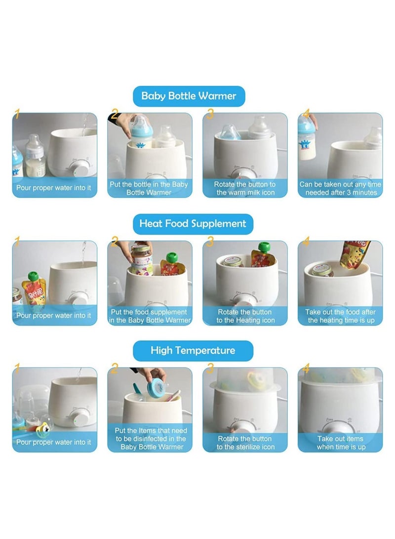 ريل بابي جهاز تعقيم زجاجات الأطفال بالبخار 3 في 1، جهاز تسخين وتسخين الطعام - تسخين سريع لحليب الأم والحليب الصناعي مع تحكم دقيق في درجة الحرارة - Image 5