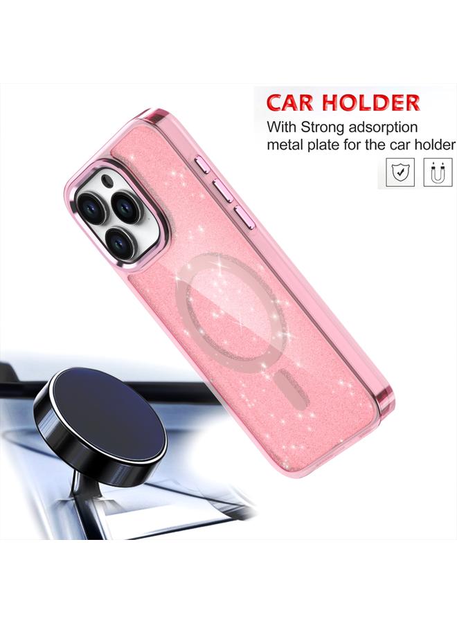 S-TOP Case For iPhone 13 Pro Glitter MagSafe Shockproof Phone Case - Image 3