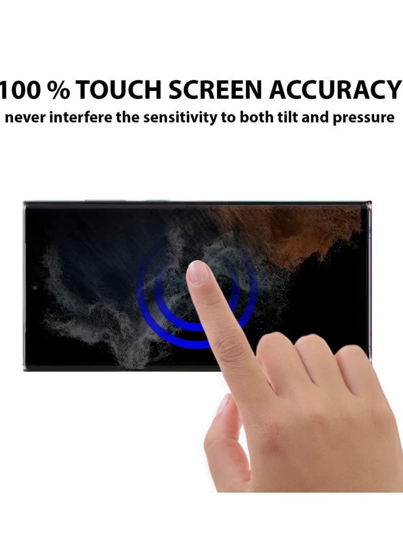 MIGOFAST Galaxy S22 Ultra Privacy Screen Protector  Case Friendly Ceramic Matte Soft Film  Full Adhesive, Anti-Scratch 3D Curve Fit Touch Sensitive - Image 3