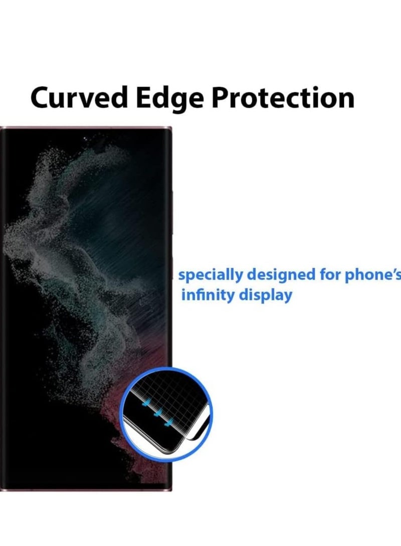 MIGOFAST Galaxy S22 Ultra Privacy Screen Protector  Case Friendly Ceramic Matte Soft Film  Full Adhesive, Anti-Scratch 3D Curve Fit Touch Sensitive - Image 5