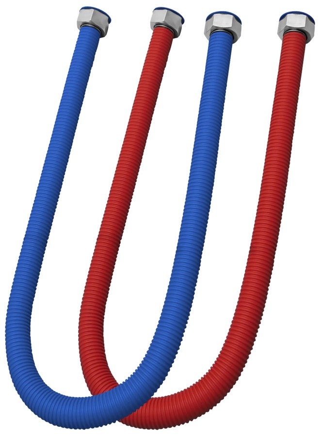 تيكساينس موصل سخان مياه مرن من الفولاذ المقاوم للصدأ مقاس 36 بوصة، خرطوم مرن لسخان المياه الساخن والبارد مقاس 1 بوصة × 1 بوصة من FIP، قطعتان - Image 1