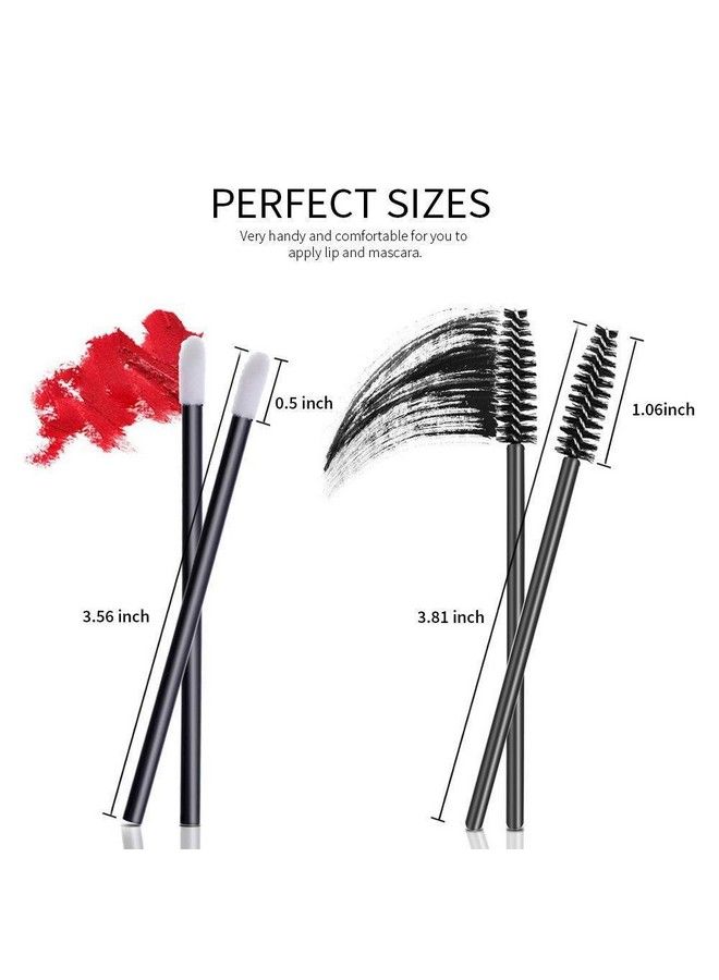 Nesa Disposable Makeup Brush Set (50 Lip And Gloss Brush+50 Mascara Eyelash Wands Brush100 Pcs) - Image 3