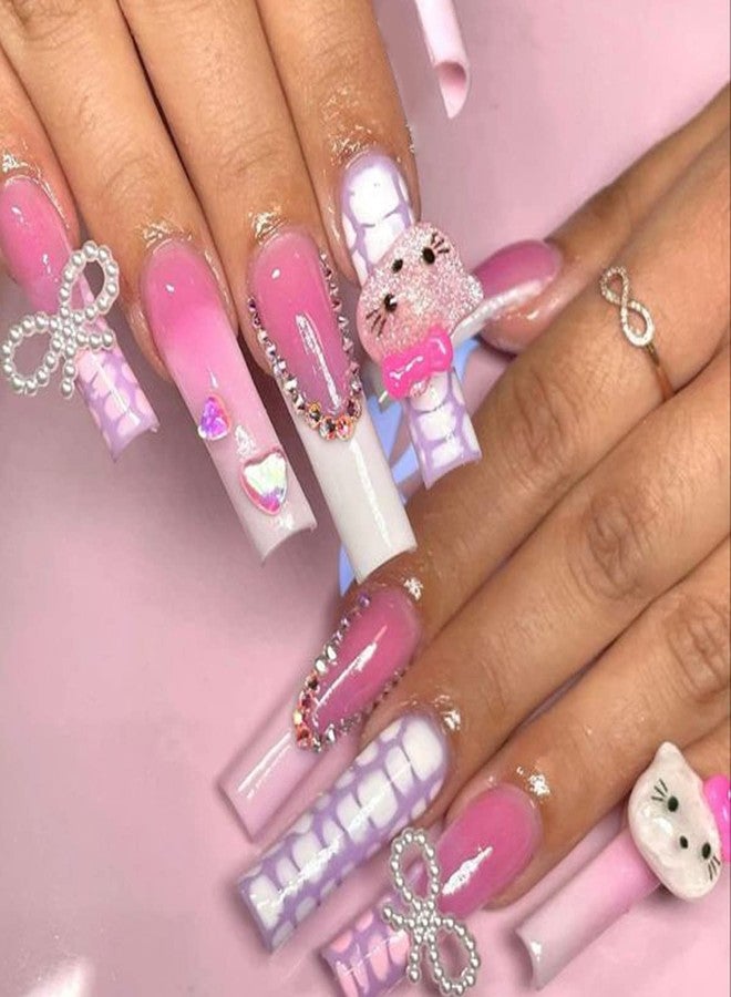 YKLWNN 40 Pcs Cute Cartoon Charms Kawaii Decals Flatback Resin Design 3D Nail Charms for Acrylic Nails Rhinestone Supplies Cat Decoration DIY Accessories K1 - Image 5
