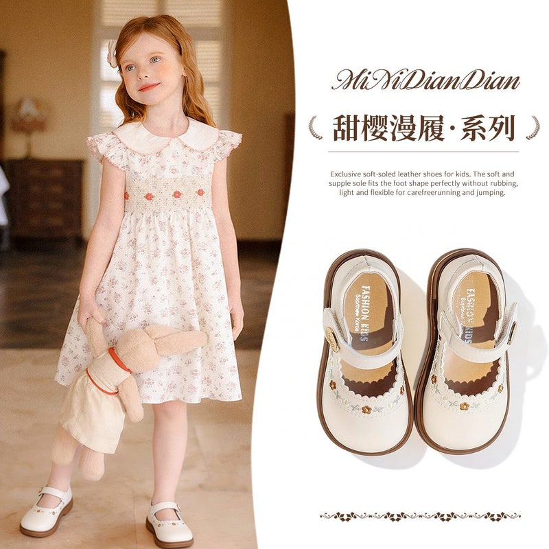 Baby Girl Leather Shoes 2026 Spring and Autumn New Style Soft-Soled Children''s Princess Shoes Non-Slip Soft-Soled Lace Shoes for Toddlers and Young Children - Image 2