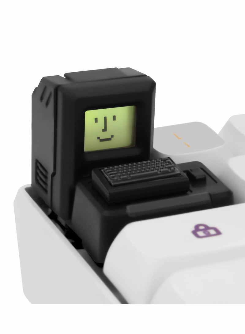 Custom Magnetic Light Transmission Keycaps for Esc and Tab Keys - Retro Style for Mechanical Keyboards like GK61 GK64 SK87 GH60 - Perfect for Gamers in Black - Image 1