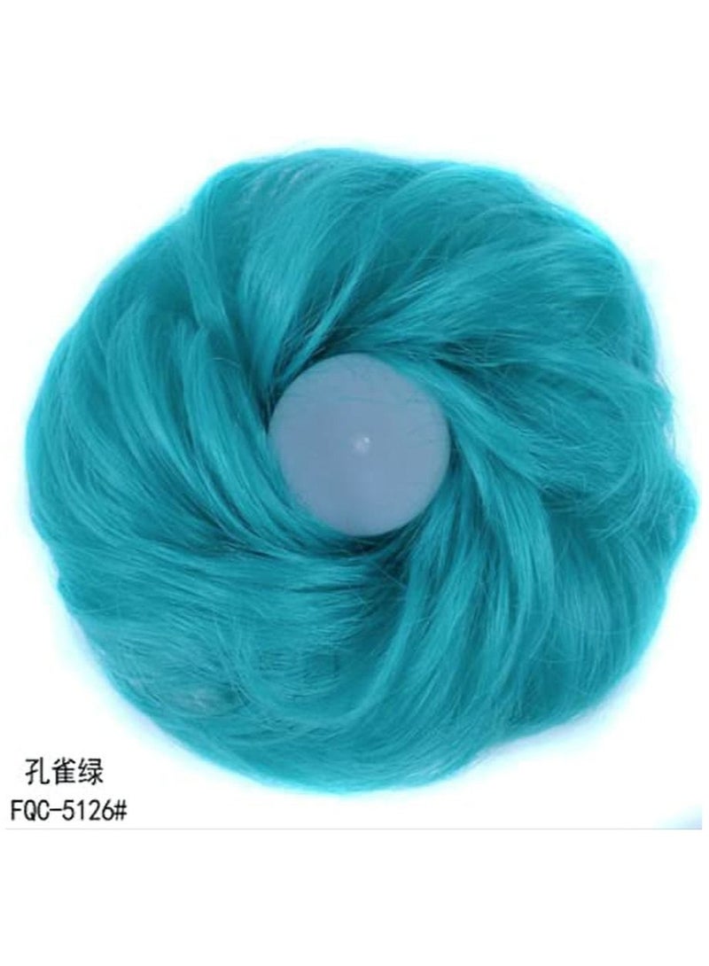 Estelle Eestelle messyBun Scrunchie with Elastic Rubber Band Ponytail Hair Extensions Updo Chignon Donut Ponytail Hairpiece Synthetic Tousled Hair for Women (5126#) - Image 2