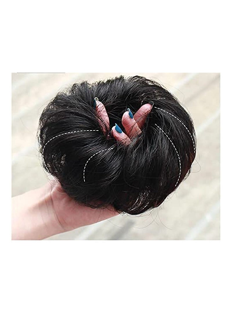 Estelle Eestelle messyBun Scrunchie with Elastic Rubber Band Ponytail Hair Extensions Updo Chignon Donut Ponytail Hairpiece Synthetic Tousled Hair for Women (5126#) - Image 5