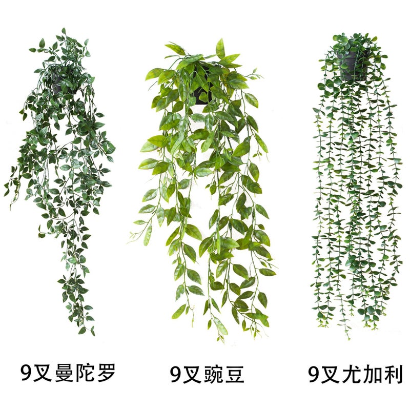 Hanging Potted Plant Combination, Simulated Potted Hanging Strip Bonsai, Interior Decoration, Home Wall Hanging Decorative Plants - Image 2