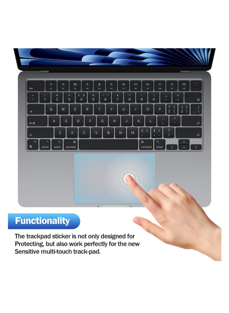 Generic [2PCS] MacBook Air 15 inch Trackpad Protector Cover Skin for 2025 2024 2023 MacBook Air 15.3" M4 A3241/M3 A3114 /M2 A2941 Anti-Scratch Waterproof Touch Pad Cover Protector Skin Accessories, Clear  - Image 5