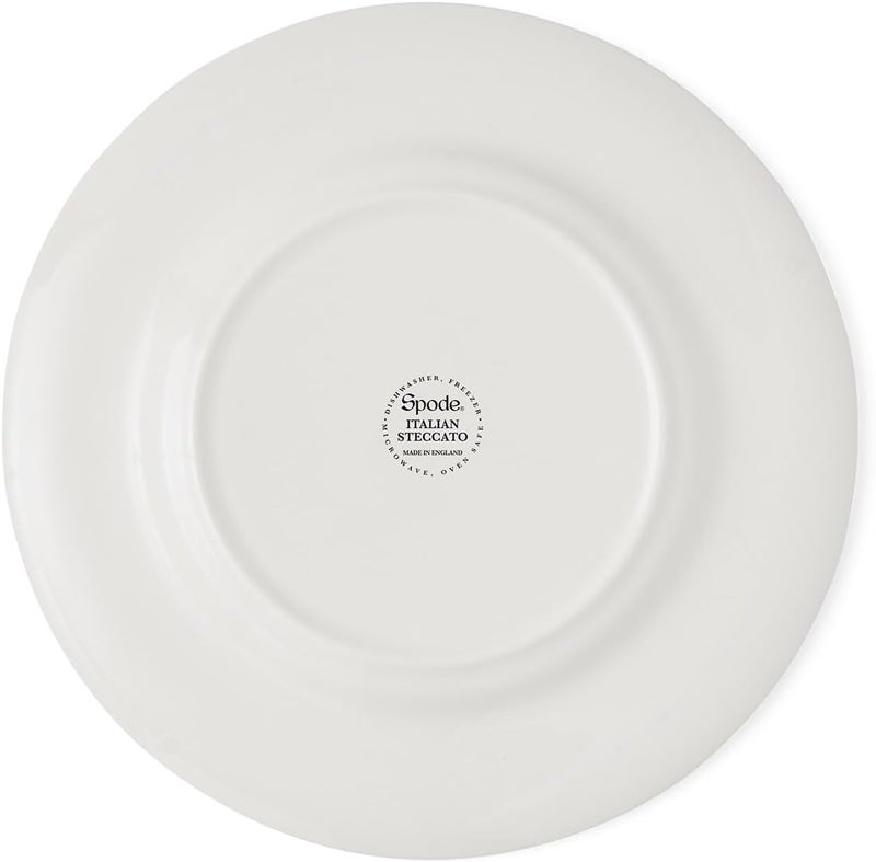 Spode Spode Steccato Collection  875 Salad Plate Stripe Cobalt Blue  Made of Fine Earthenware  Microwave and Dishwasher Safe  Made in England  Large Serving Plate for Salad Pasta or Appetizers  - Image 2