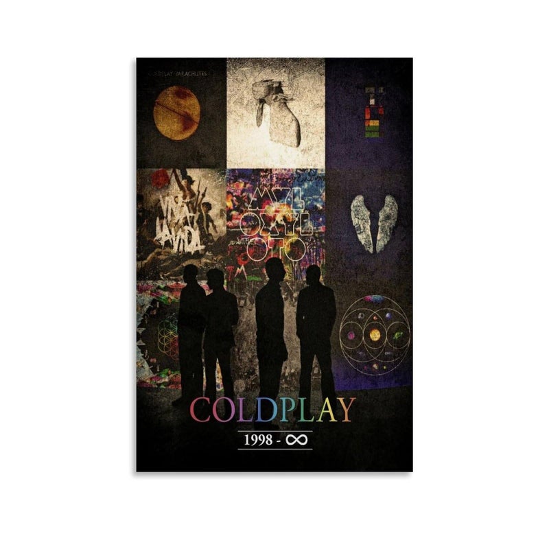 HOME TROVE  Coldplay Poster Vintage Rock Band Collage Music Posters for Room Aesthetic Canvas Wall Art Bedroom Decor12x18inch(30x45cm) - Image 2