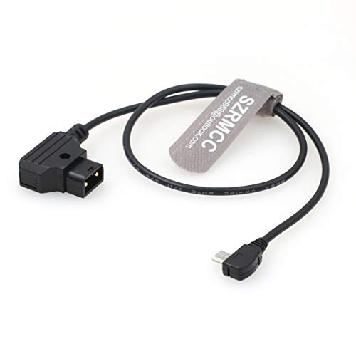 SZRMCC for Tilta Nucleus Nano Follow Focus Motor Power Cable Right Angle Micro USB to D-Tap 2 Pin Male - Image 2