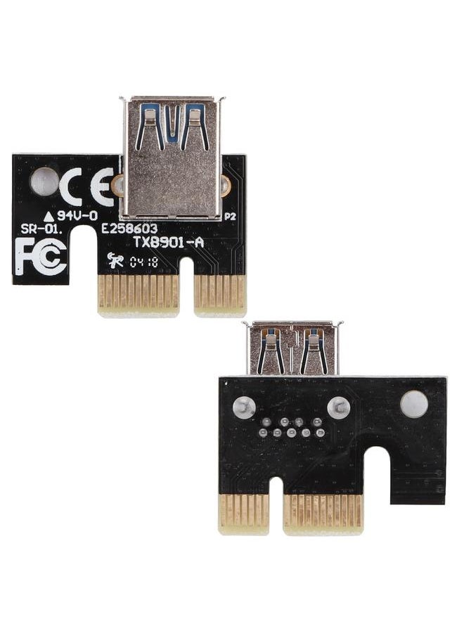 Thoraya محول كابل طاقة بطاقات الرسوميات PCI-E إلى PCIe 1x إلى 16x 4Pin  - Image 3