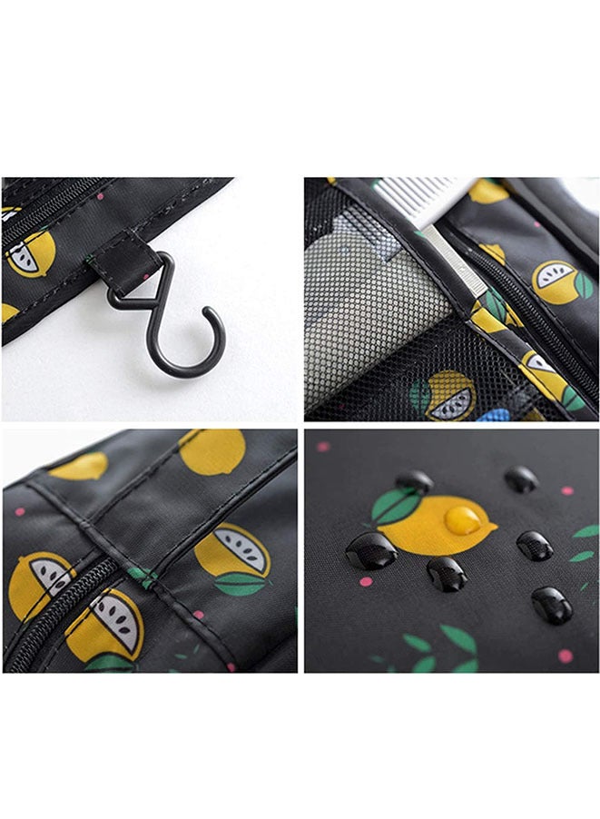 Hanging Toiletry Organizer Black/Yellow/Green - Image 4