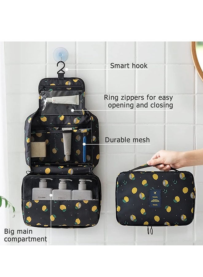 Hanging Toiletry Organizer Black/Yellow/Green - Image 2